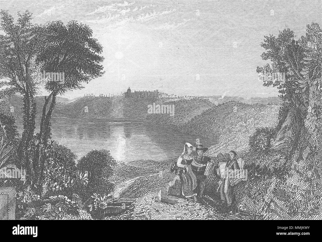 ZURICH. Lac. Clark 1840 ancienne vintage print photo Banque D'Images