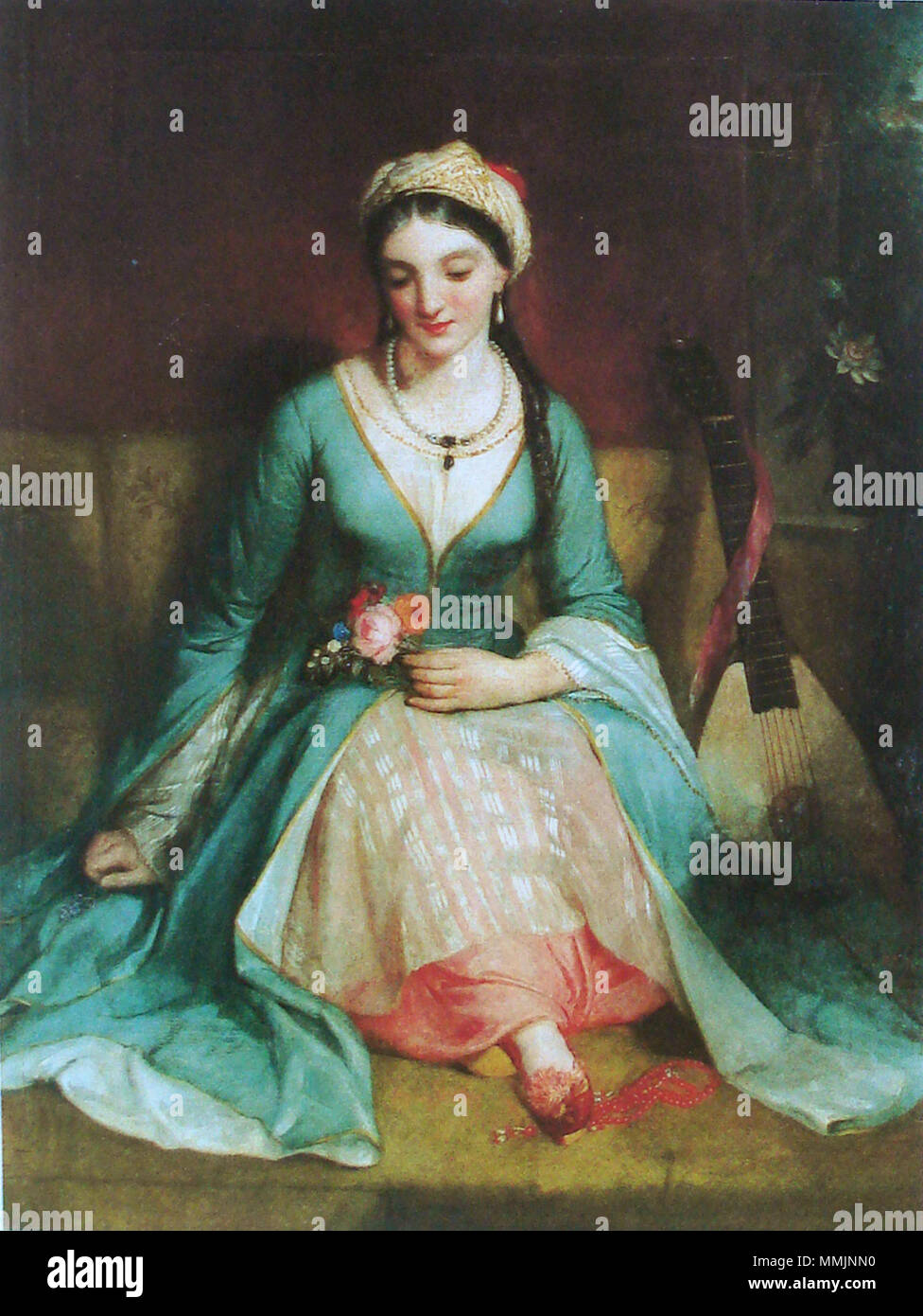 Anglais : jeune fille grecque . fin 1829. Henry Pickersgill - jeune fille grecque - 1829 Banque D'Images