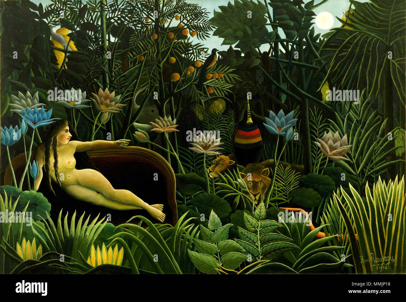 . Italiano : Henri Rousseau - Il Sogno English : Henri Rousseau - le rêve le rêve. 1910. Henri Rousseau - Il Sogno Banque D'Images