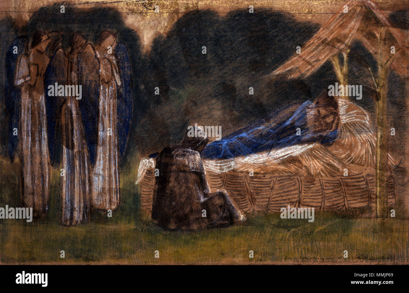 . Pour la décoration design de St John's Church, à Torquay. Une partie de la Collection Ryan Garman la Nativité. 1887. Edward Burne-Jones - La Nativité Banque D'Images