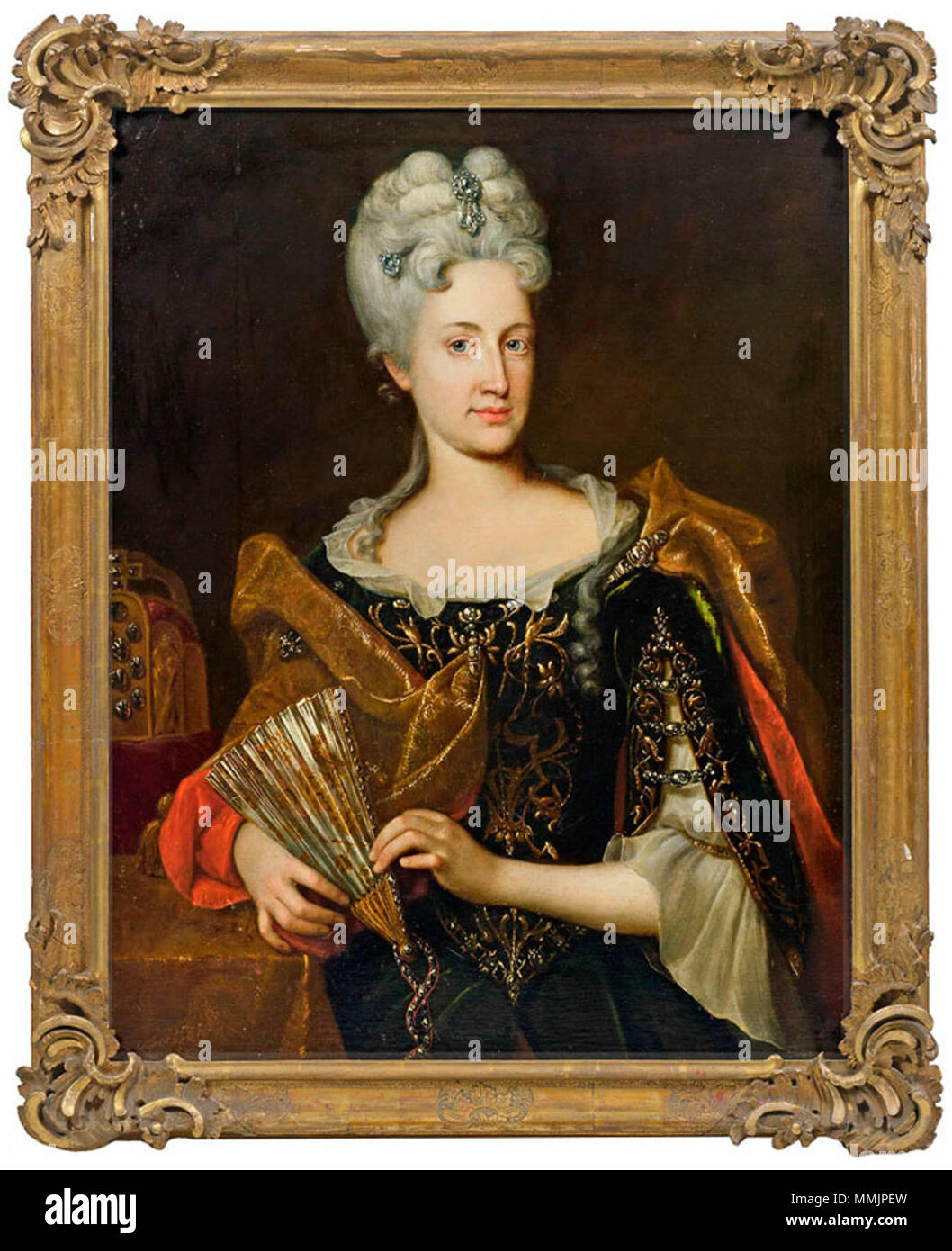 . Anglais : Portrait de l'Impératrice Elisabeth Christine . vers 1720. Frans van Stampart - Portrait de l'Impératrice Elisabeth Christine Banque D'Images