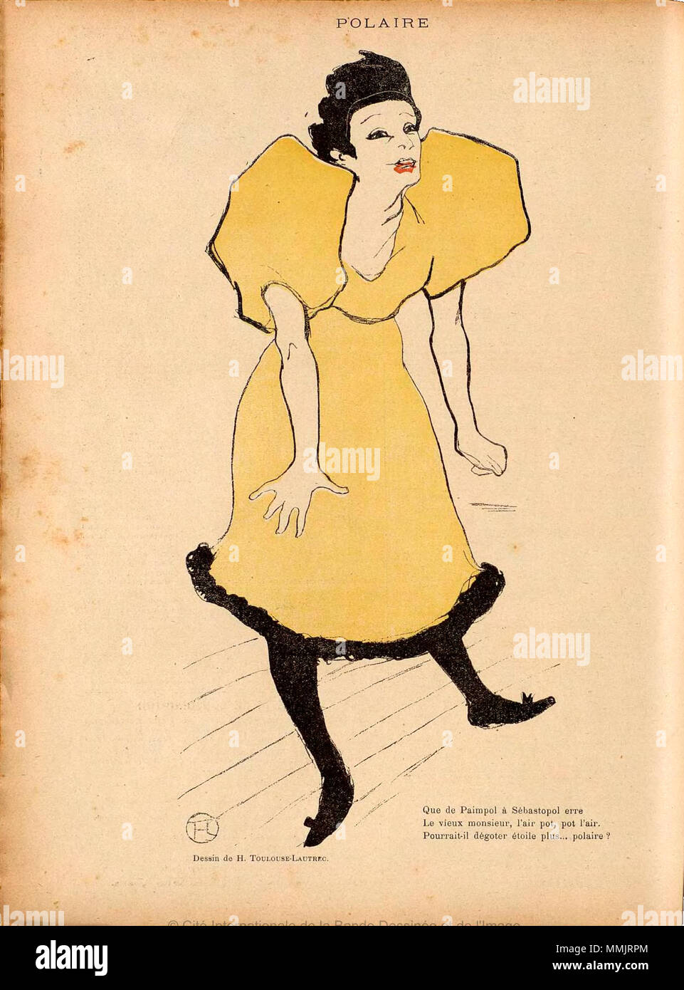 Polaire. vers 1895. Le Musée de Brooklyn - polaire de la Rire - Henri de Toulouse-Lautrec Banque D'Images