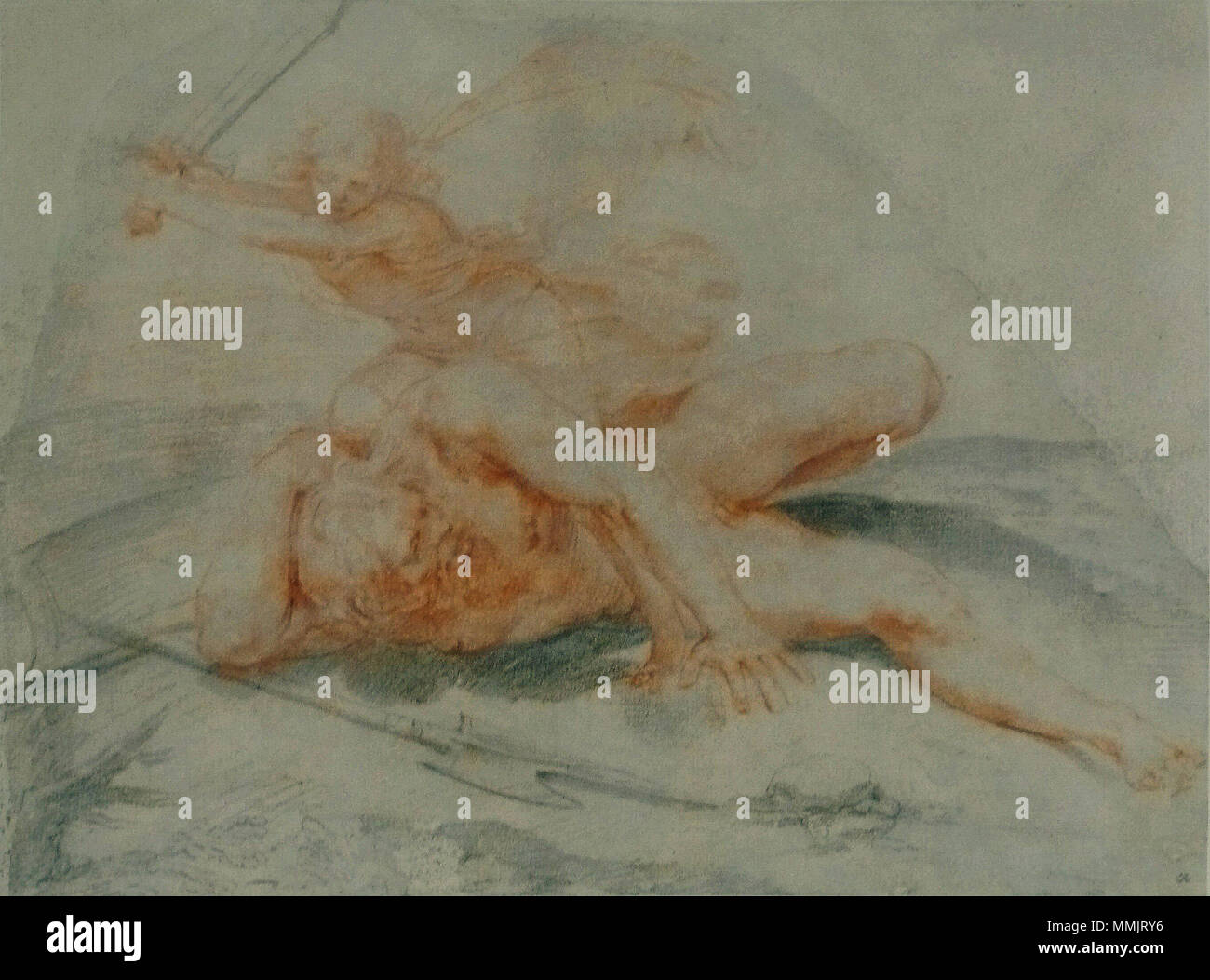 David et Goliath. Années 1600. Cavalier d'Arpino - David et Goliath Banque D'Images