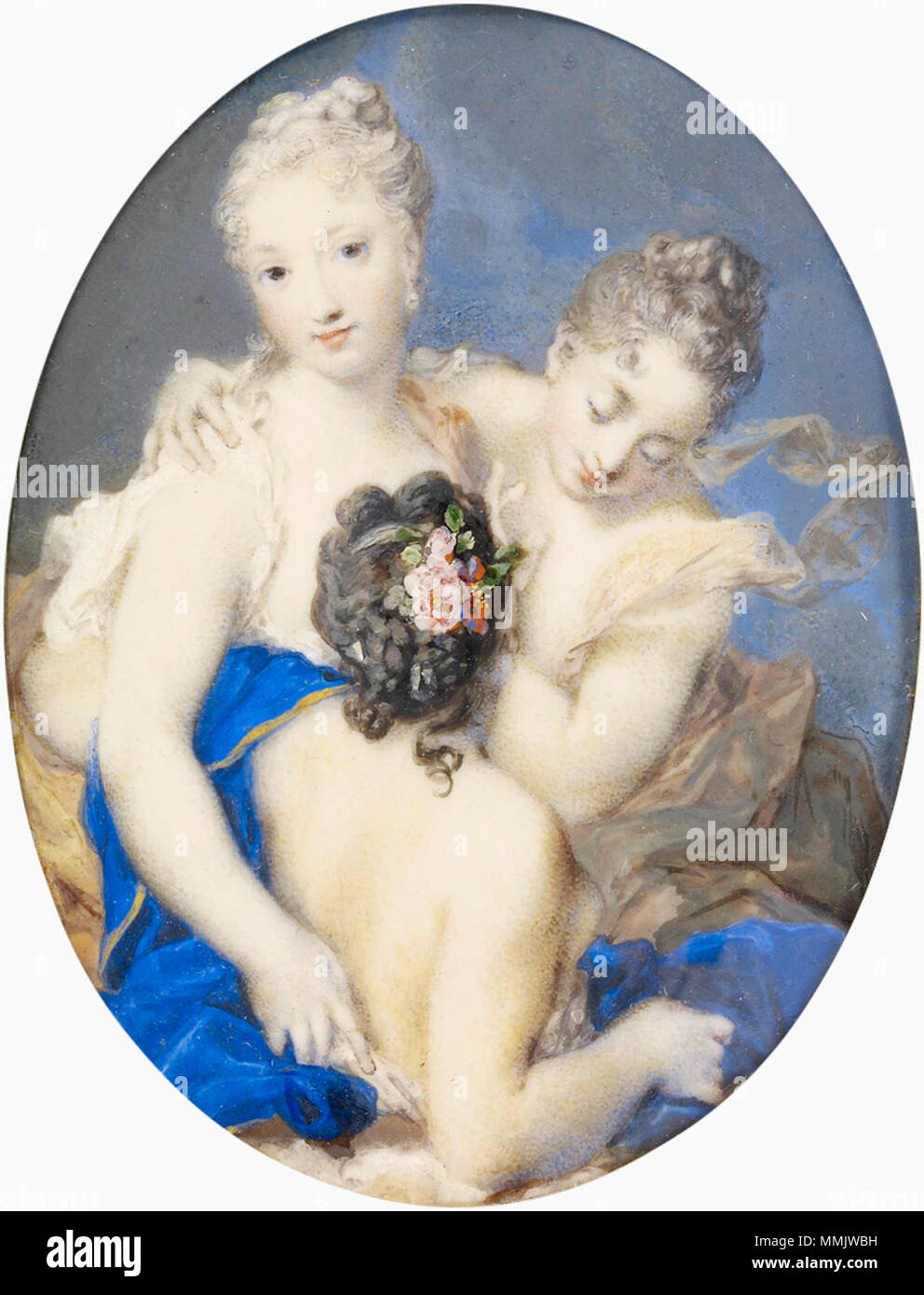 Françoise-Marie de Bourbon comme par Rosalba Carriera Amphitrite (1701-1723) Banque D'Images