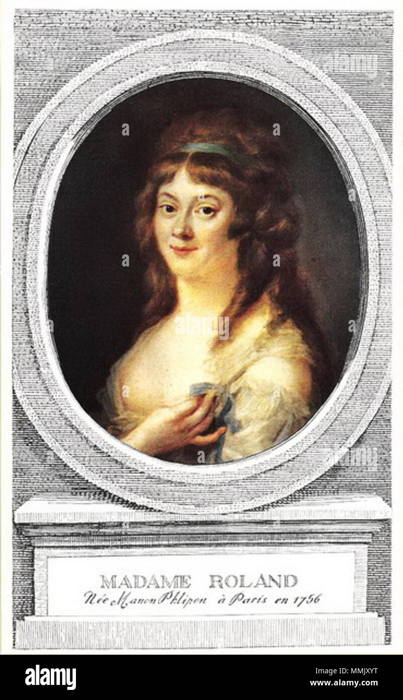 Madame Roland. 1792. Madame Roland-04 Banque D'Images