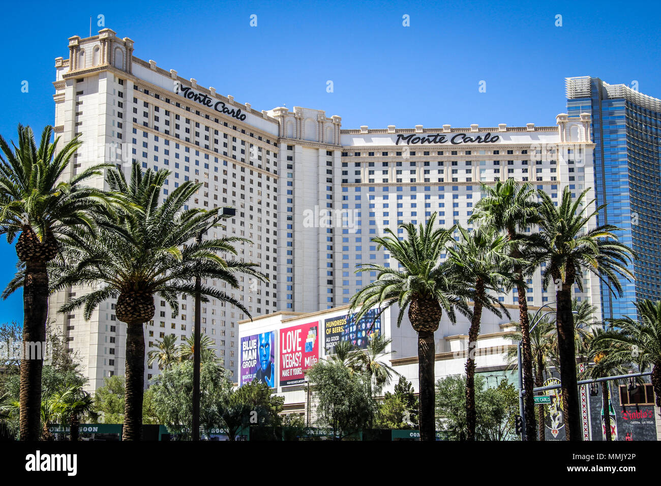 Monte Carlo Hotel à Las Vegas au Nevada Banque D'Images