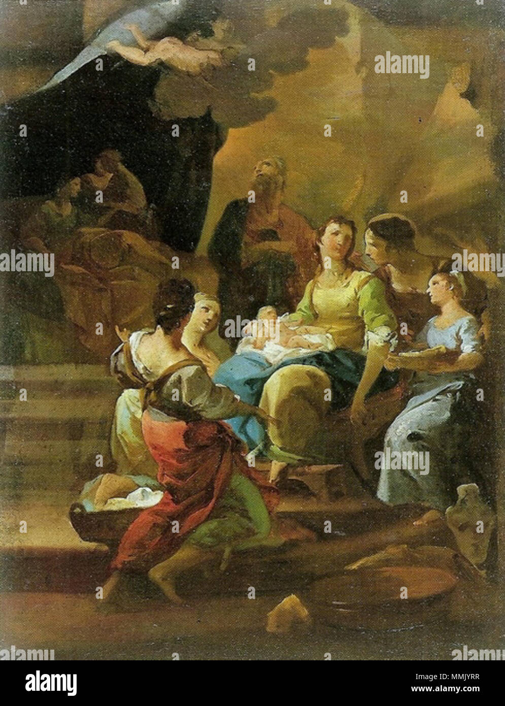 Corrado Giaquinto - Natividade de São João Batista Banque D'Images