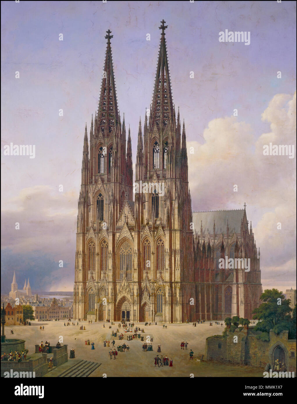 Carl Hasenpflug, Idealansicht des Kölner Dom Banque D'Images