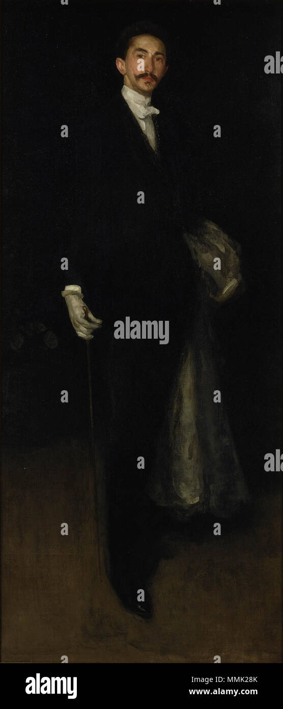 . Anglais : Portrait de Marie Joseph Robert Anatole, Comte de Montesquiou-Fezensac (1855-1921) ; Arrangement en noir et or Arrangement en noir et or : Comte Robert de Montesquiou-Fezensac. Entre 1891 et 1892. Arrangement en noir et or Banque D'Images