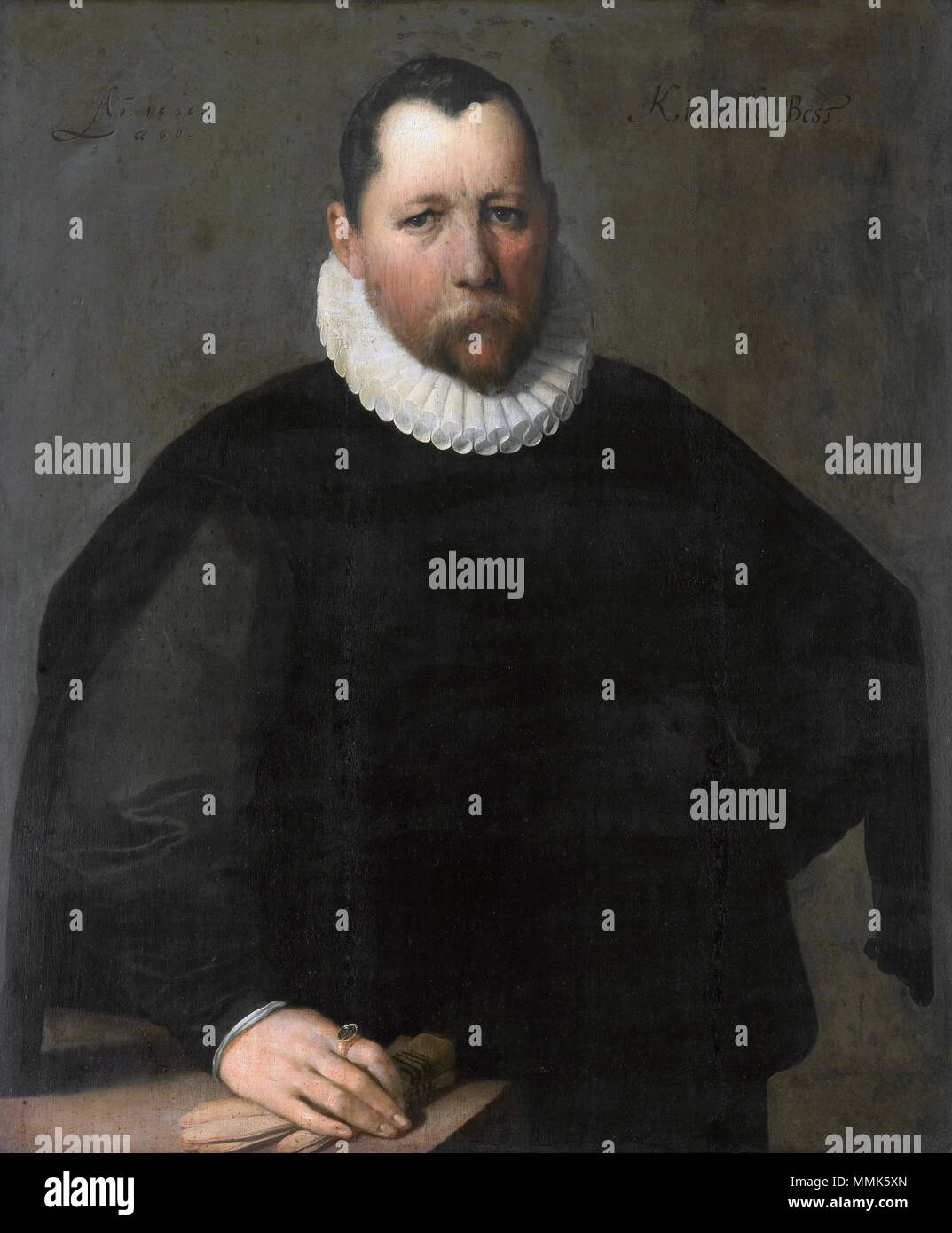 Pieter Jansz Kies, par Cornelis Cornelisz. van Haarlem Portrait de Pieter Jansz. Kies (1536-1597). 1596. Cornelis Cornelisz van Haarlem - Pieter Jansz Kies-2 Banque D'Images