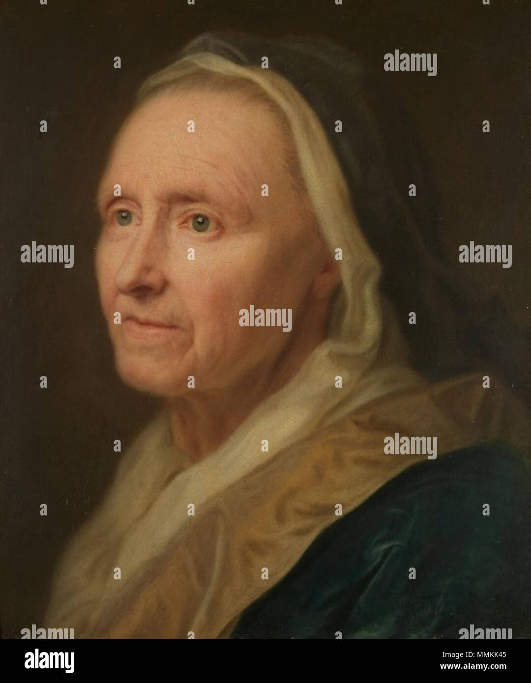 Portrait d'une vieille femme Balthasar Denner - Portrait d'une vieille femme - HAUM Banque D'Images