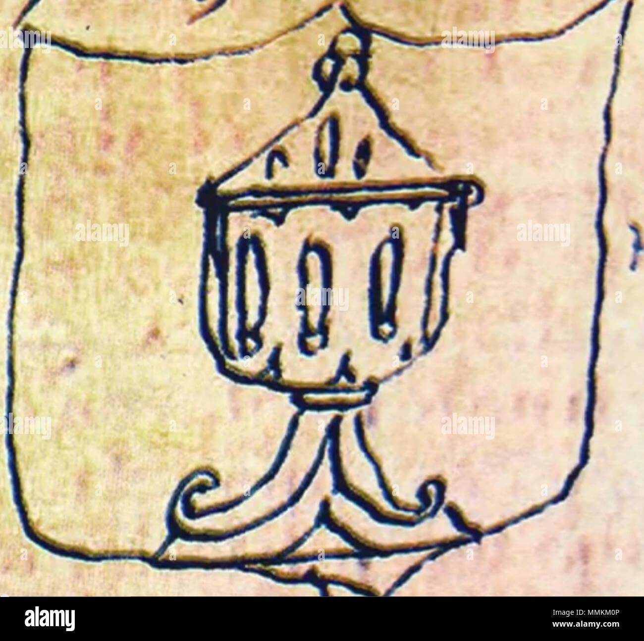 . Anglais : Armoiries du royaume de Galice dans l'Armorial de Diego Hernández de Mendoza (1497). Du vrai Biblioteca del Escorial. . 1497. Escudo inconnu reino de Galicia - Hernandez de Cordoba Banque D'Images