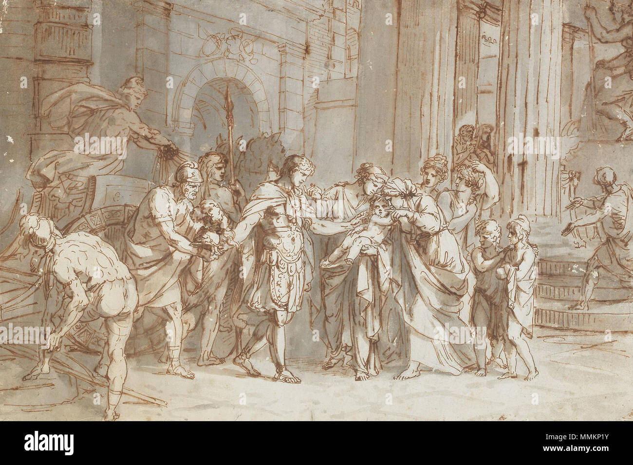 - L'Adieu franc Kavčič entre Hector et Andromaque Banque D'Images