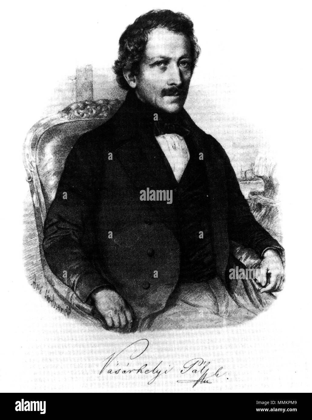 Portrait de Pál Vásárhelyi Barabás 1846 Banque D'Images
