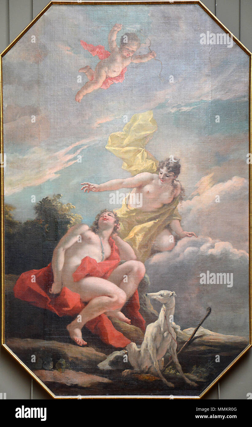 English : Diane et Endymion . 1720. Diane et Endymion - Giovanni Antonio Pellegrini - Q18611916 Banque D'Images