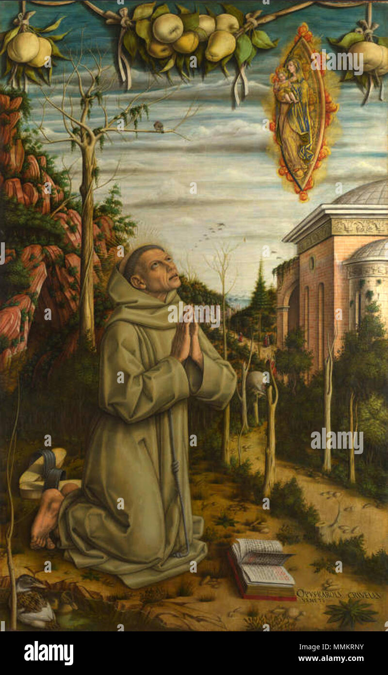 . Crivelli, beato gabriele ferretti La Vision du Bienheureux Gabriele. 1480. Voir le fichier ou l'catégorie Crivelli, beato gabriele ferretti Banque D'Images