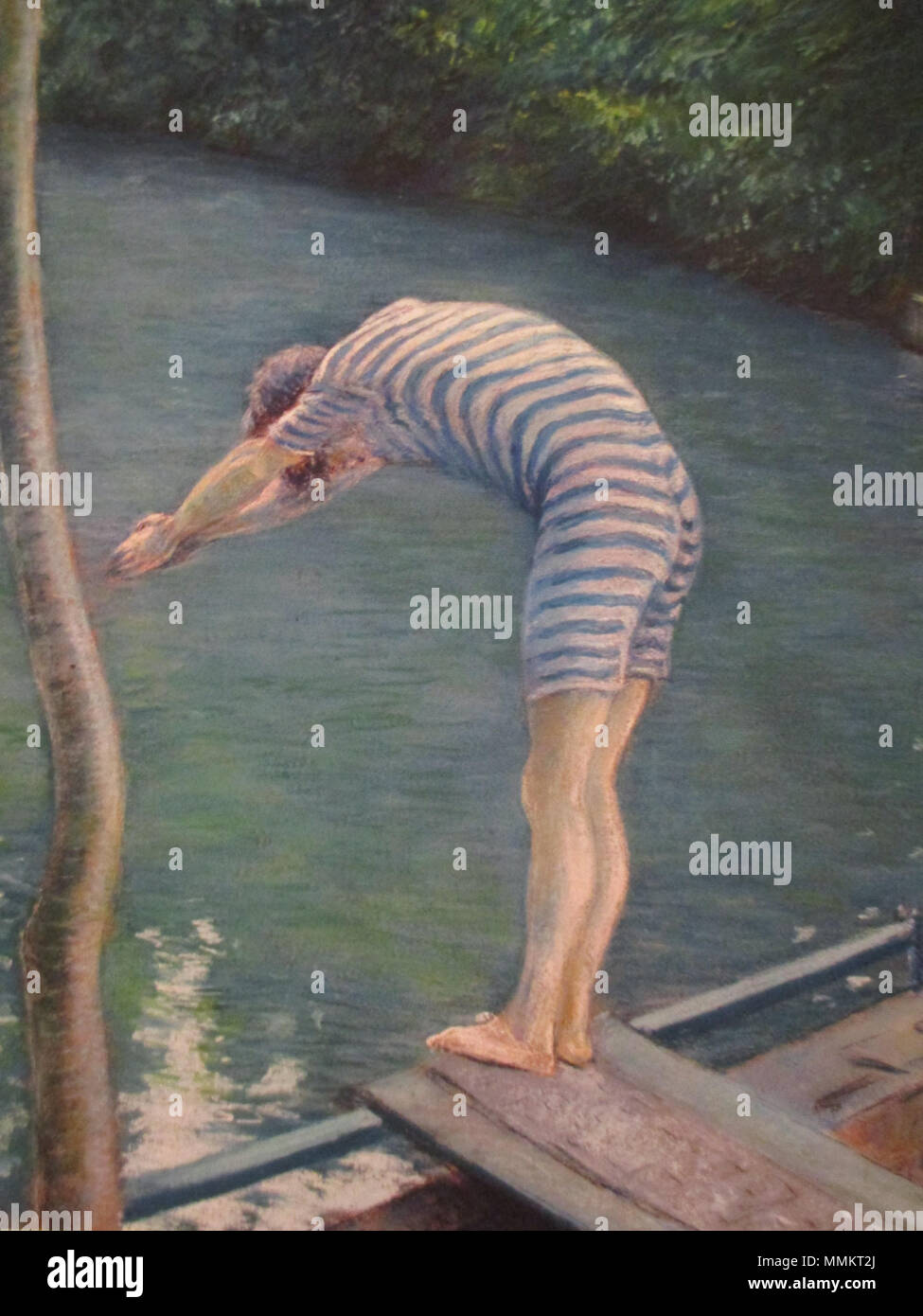 . English : Gustave Caillebotte, le plongeur (détail), pastel sur papier, 69 x 88,5 cm, musée d'Orsay, Paris. . 1877. Caillebotte Gustave Caillebotte Plongeur 1877 Banque D'Images