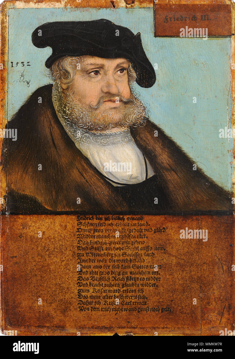 Lucas Cranach d.Ä. - Friedrich Bildnis der Weise, Kurfürst von Sachsen (Klassik Stiftung Weimar) Banque D'Images