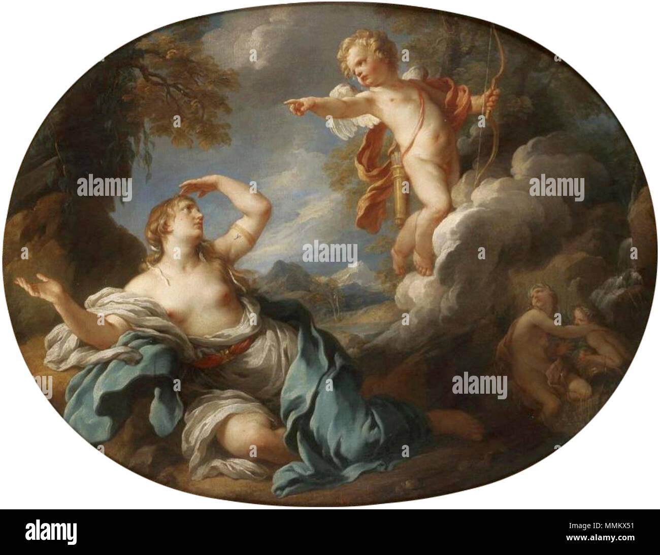 Amor et Psyché.. Années 1730. Lemoyne Amor et Psyché Banque D'Images
