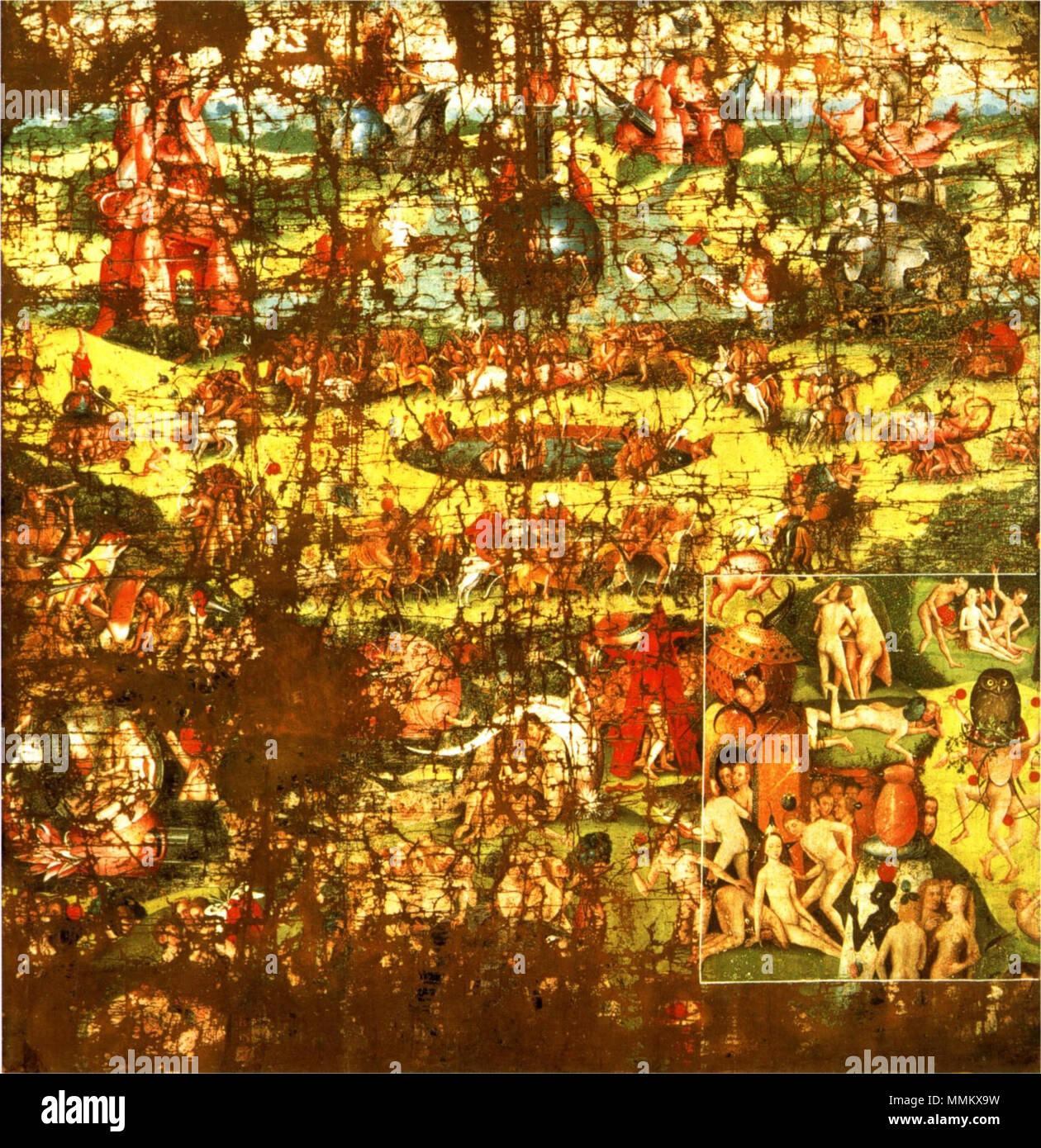 Le Jardin des Délices Terrestres. Entre 1480 et 1568. Après Jheronimus Bosch 047 Banque D'Images