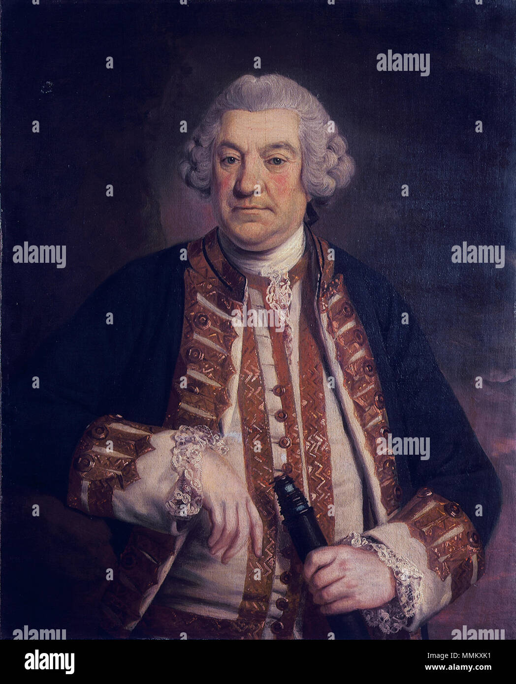 . Anglais : Geary était un sous-amiral Hawke en 1759, mais n'était pas présent à la baie de Quiberon action qui Novembre. En mai 1780, l'a nommé Sandwich puis à 70 ans, au commandement de la Channel fleet sur la mort de Sir Charles Hardy, au cours d'une période critique de l'invasion française menacée. La flotte était en mer pendant 76 jours, et, à son retour à Spithead en août Geary, usés, a renoncé à la commande pour des raisons de santé. Geary peuvent être crédités à la tenue de la Channel Fleet Marine ensemble au point le plus bas dans la seconde moitié du xviiie siècle. Il est indiqué, mi-longueur du visage complet et Banque D'Images