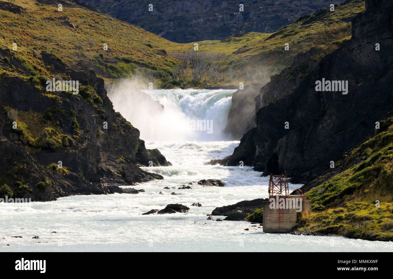 Salto Grande, Rio Paine, Parc National Torres del Paine, Patagonie Banque D'Images