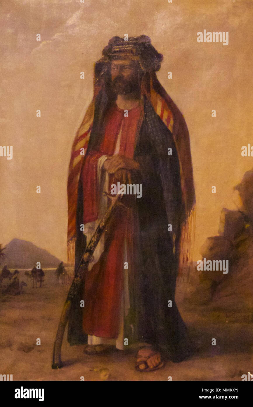 . Julius Euting en costume Bédouin . 1886. Julius Euting Boubong 1886 Antonie Banque D'Images