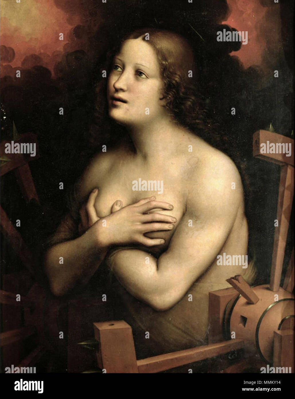 . Santa Caterina d'Alessandria Sainte Catherine d'Alexandrie. Années 1530. Giampietrino, Santa Caterina d'Alessandria Banque D'Images