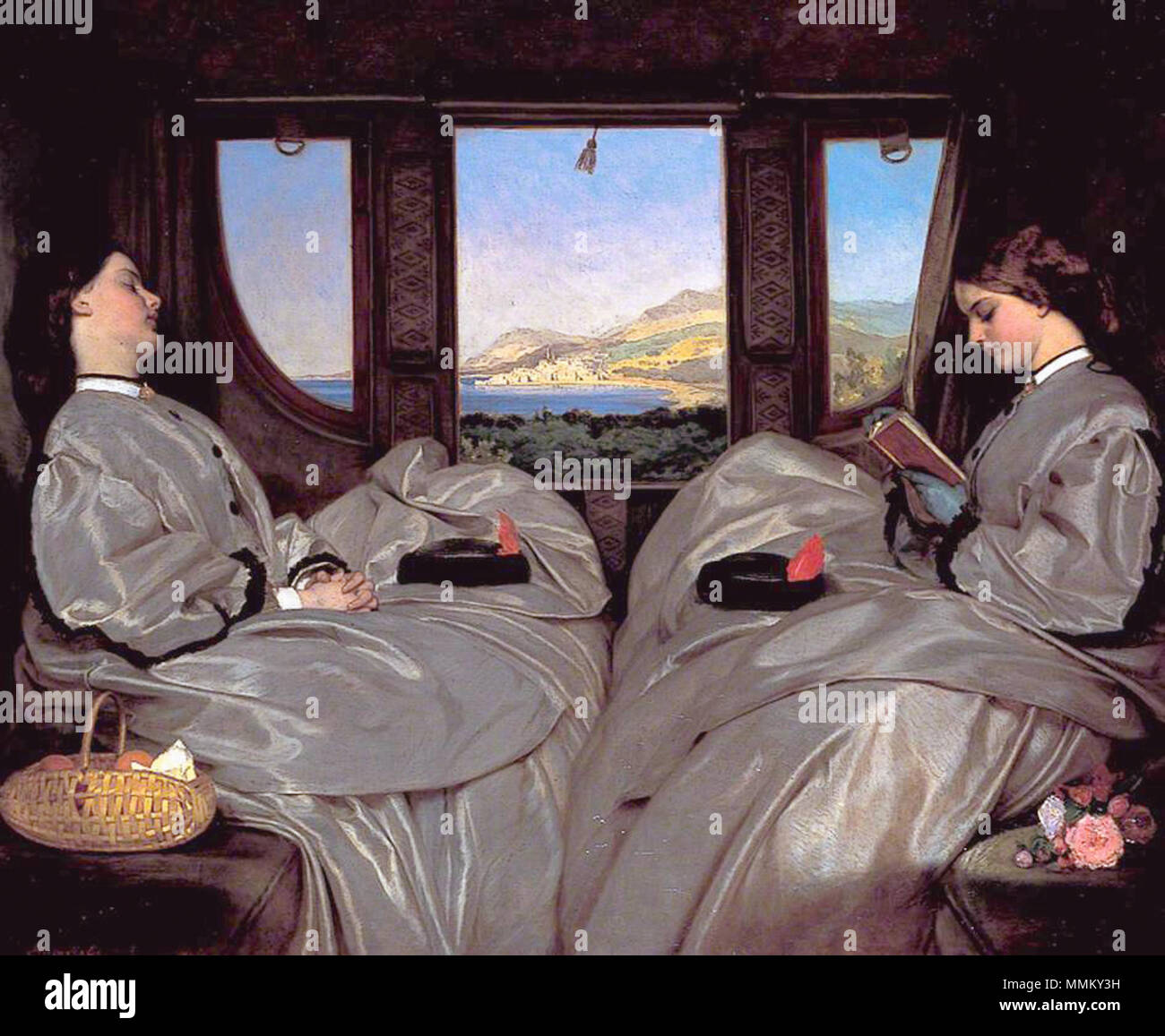 Les compagnons de voyage * * huile sur toile 65,3 x 78,7 cm *1862 Les compagnons de voyage par Augustus Leopold Egg Banque D'Images
