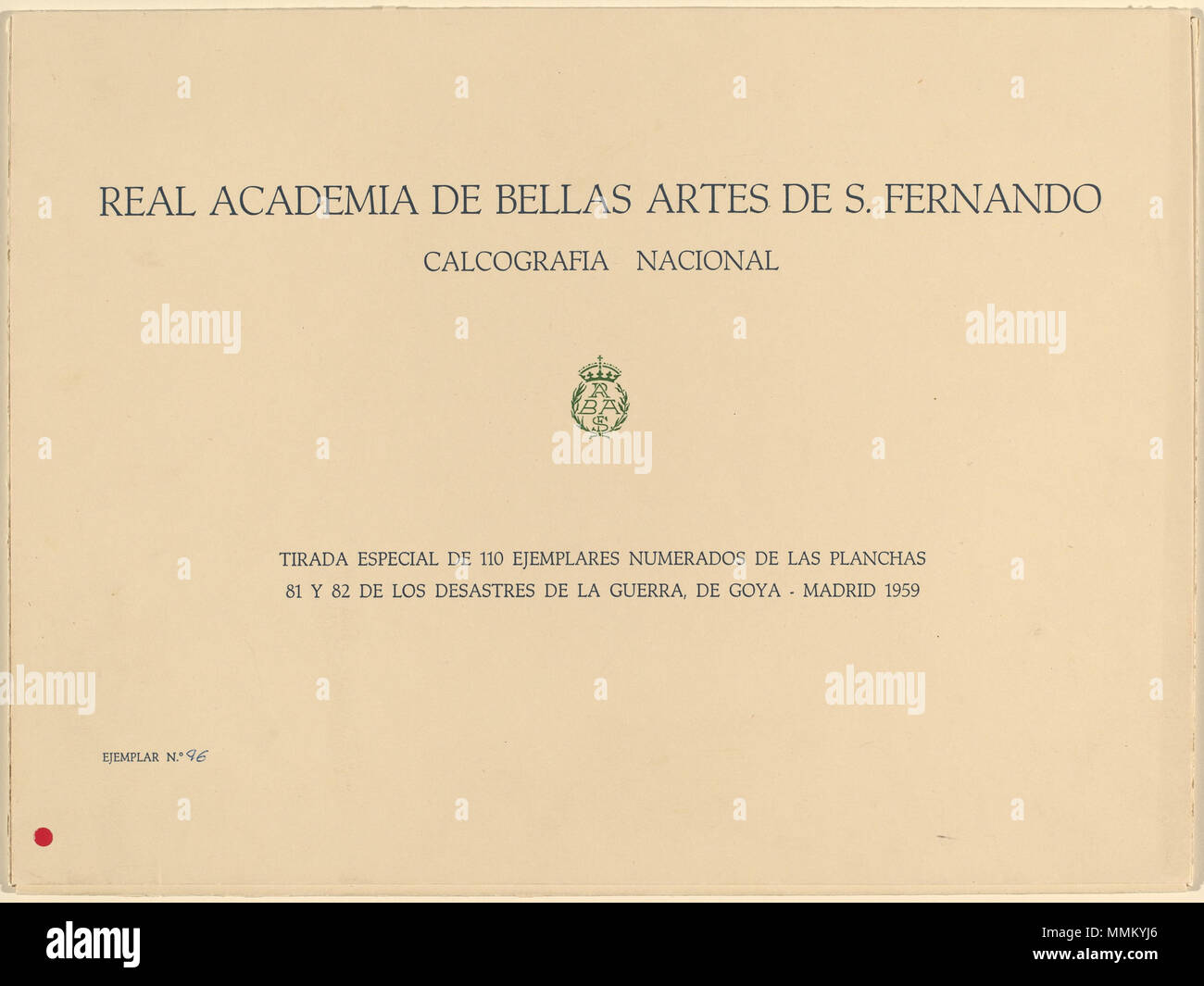 Francisco de Goya, La Tauromaquia (la corrida), espagnol, 1746 - 1828, publié 1816, portefeuille avec trente-trois estampes et table des matières, Rosenwald Collection Goya - La Tauromaquia (la corrida) Banque D'Images