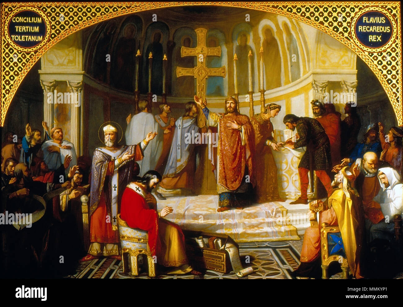 III Concilio de Toledo (José Martí y Monsó) Banque D'Images