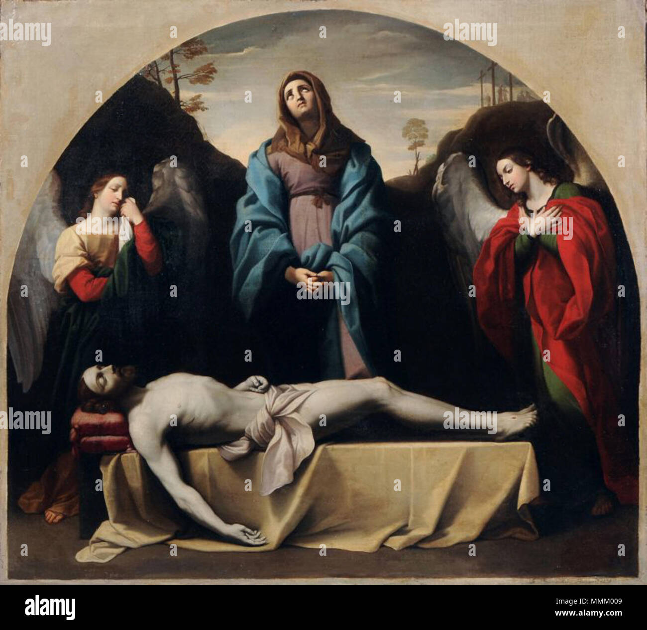 . Kopie nach 'Gesù Cristo dans pietà pianto dalla Madonna e adorato dai santi Petronio, Francesco, Domenico, Procolo e Carlo Borromeo" von Guido Reni von 1616 (Bologne). Beweinung Christi. 1832. Gustav Friedrich Baumgarten après Guido Reni (1575-1642) Noms alternatifs Guido Guido italien il Rhenus Description peintre, dessinateur et aquafortiste Date de naissance/décès 14 Novembre 1575 18 août 1642 Lieu de naissance/décès Calvenzano Bologna Bologna lieu de travail (1599-1600), Rome (1600-1602), Bologne (1603-1605), Rome (1605-1610), Bologne (1611-1612), Rome (1612), Bologne (1615-1616), l'Homme Banque D'Images