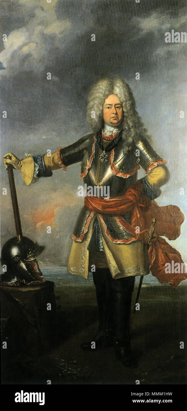 . Anglais : Daniel Wolff, baron van Dopff (1650-1718), peint pour le Gouvernors Palace à Maastricht par Johann Valentin Tischbein (après portraits contemporains ?), ca 1750. Collection de musée Schloss Fasanerie, Fulda, Allemagne. . 10 février 2013, 20:56:33. Johann Valentin Tischbein (1715-1768) Daniel Wolff, baron van Dopff, peint par Johann Valentin Tischbein, ca 1750 Banque D'Images