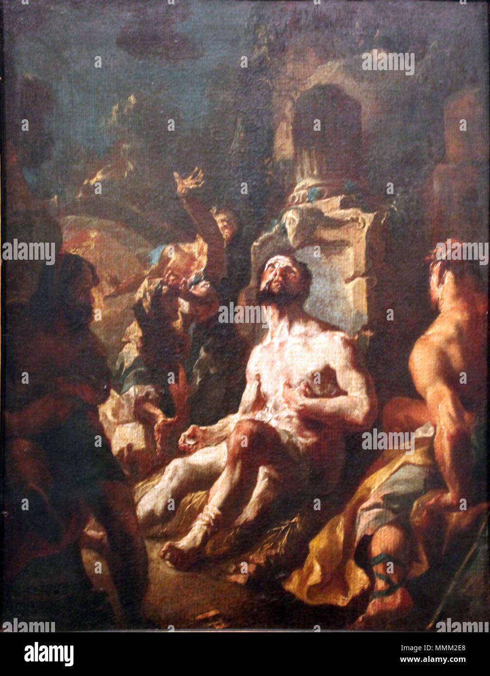 . Design pour le concours de l'Académie en 1752. Travail sur le tas de fumier.. 1752. Johann Baptist Le Wenzl Bergl (1718 - 1789) 1752 Bergl Hiob auf dem Entwurf Misthaufen anagoria Banque D'Images