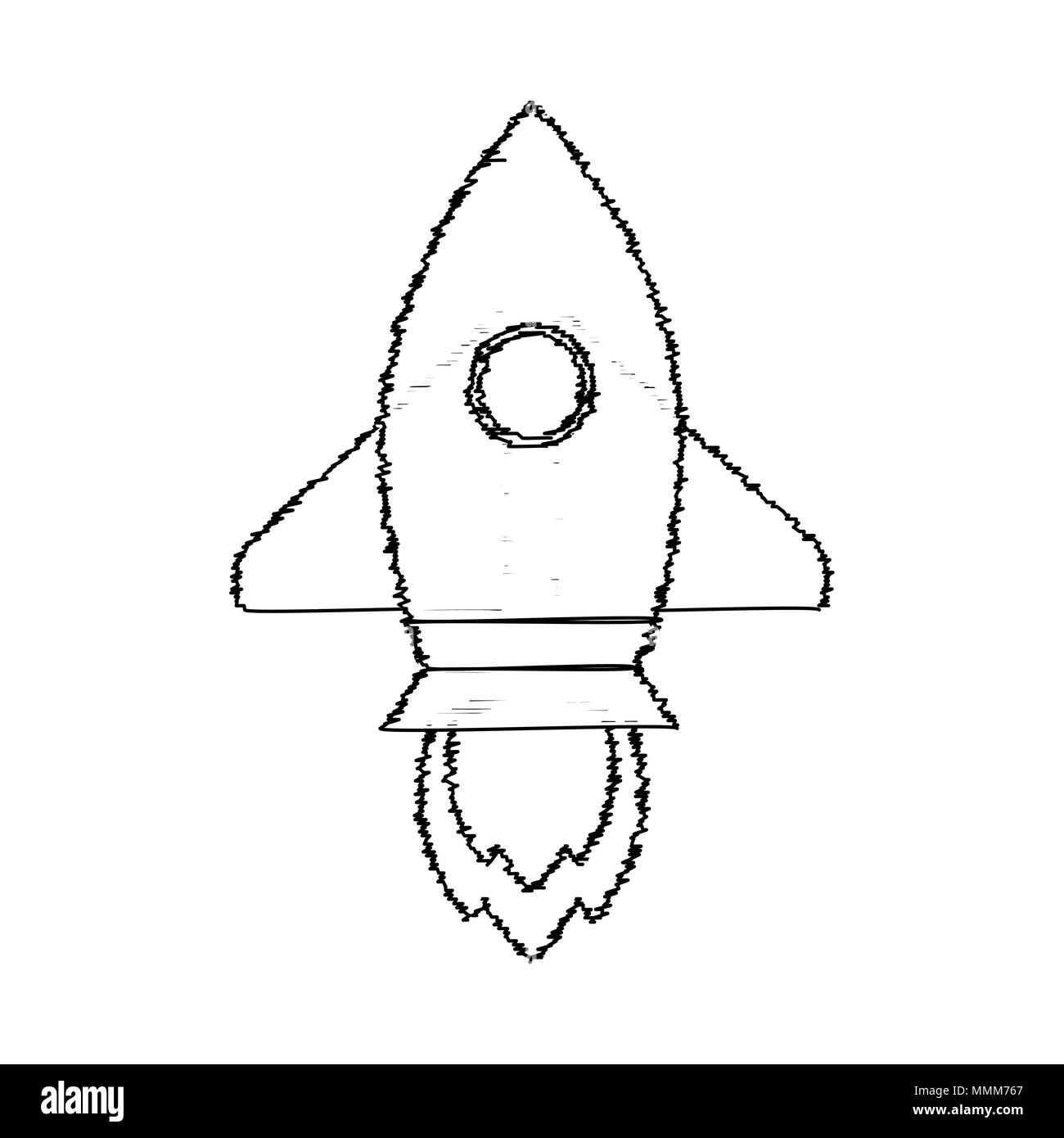 Croquis de fusée start up. Fusée vecteur sketchy, sketch lancer jusqu'idée illustration Illustration de Vecteur