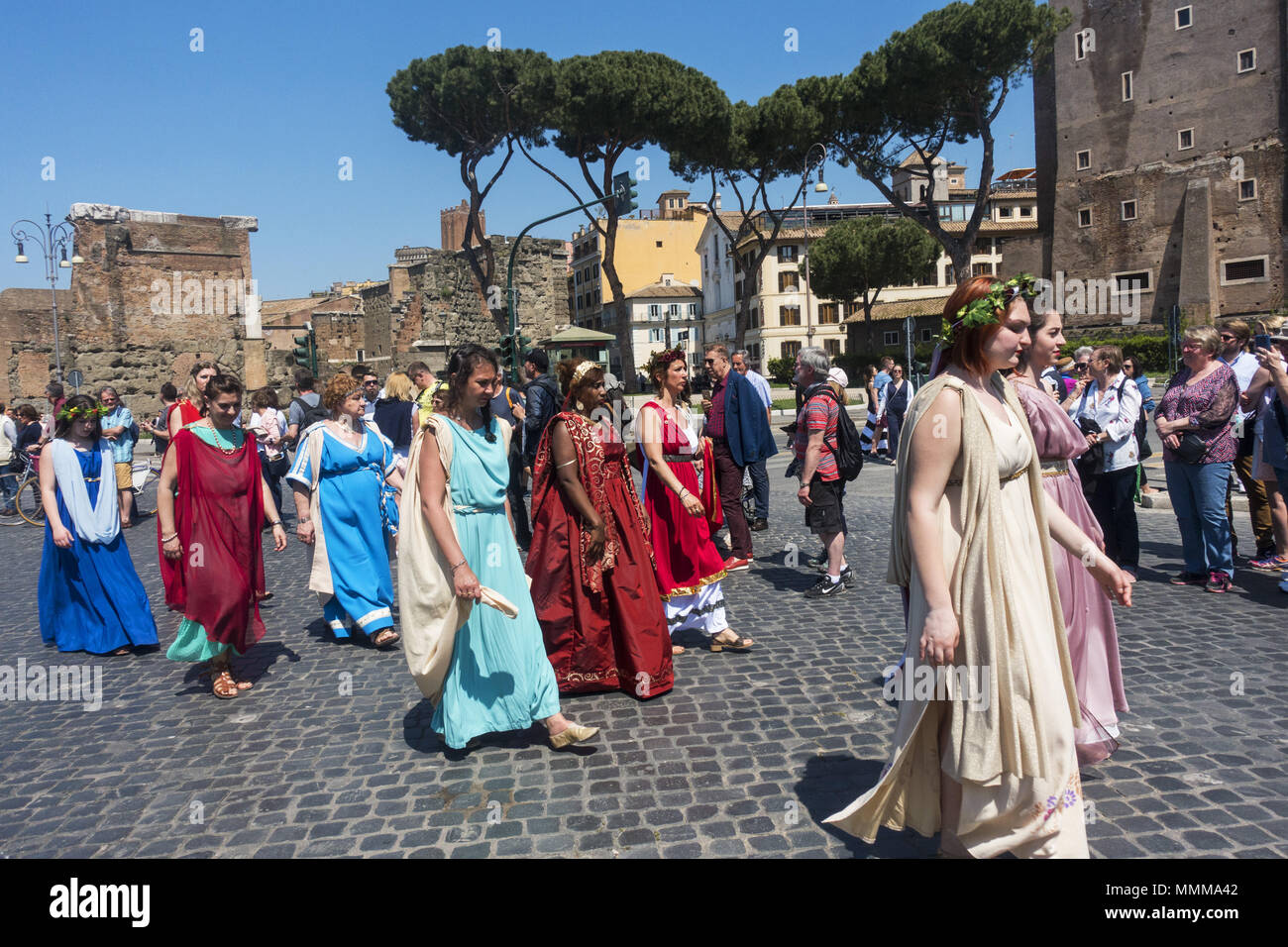 Rome, Italie. 22 avril, 2018. Natale di Roma à Rome pour célébrer 2771St 5ème anniversaire de la fondation de la ville en 21 Avril 753 B Banque D'Images