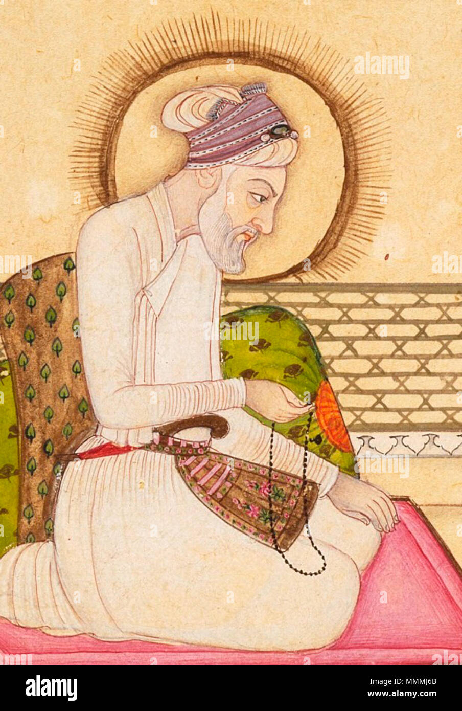 . Anglais : Alamgir Aurangzeb (I) de l'Inde. . Vers 1725. Alamgir inconnu JE de l'Inde Banque D'Images
