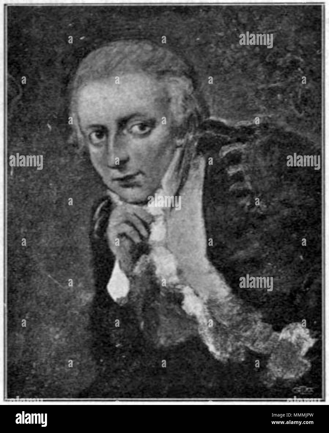 . Anglais : Carl Michael Bellman, poète suédois. D'après une peinture par Elias Martin. Photo publiée dans le Volume 1 (8) de l'histoire de Nils Personne de théâtre Suédois. Svenska : Carl Michael Bellman. Efter en målning av Elias Martin. Bild ur Personne : Svenska teatern 1. . 18e siècle. Nils Personne (texte), Elias Martin (image) 233-Bellman-Svenska teatern 1 Banque D'Images