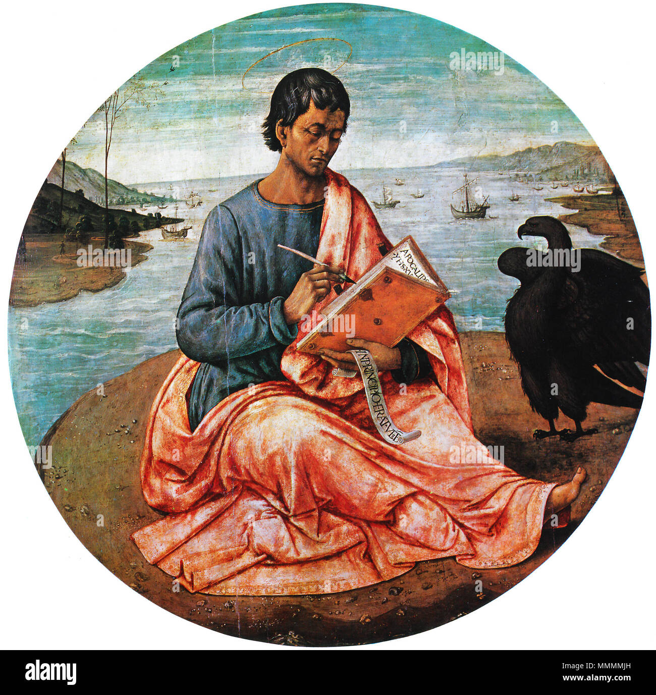 . La peinture religieuse, pièces d'art de l'évangéliste Jean à Patmos. Date inconnue. Kunst 0003 Budapest Banque D'Images