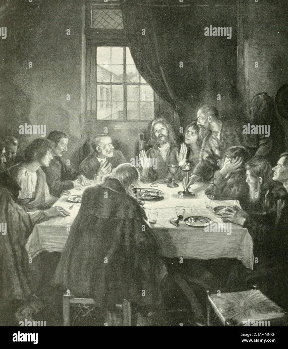 . Anglais : Une autre représentation de la Cène, par Uhde . 1898. Das Abendmahl, 1898 Banque D'Images