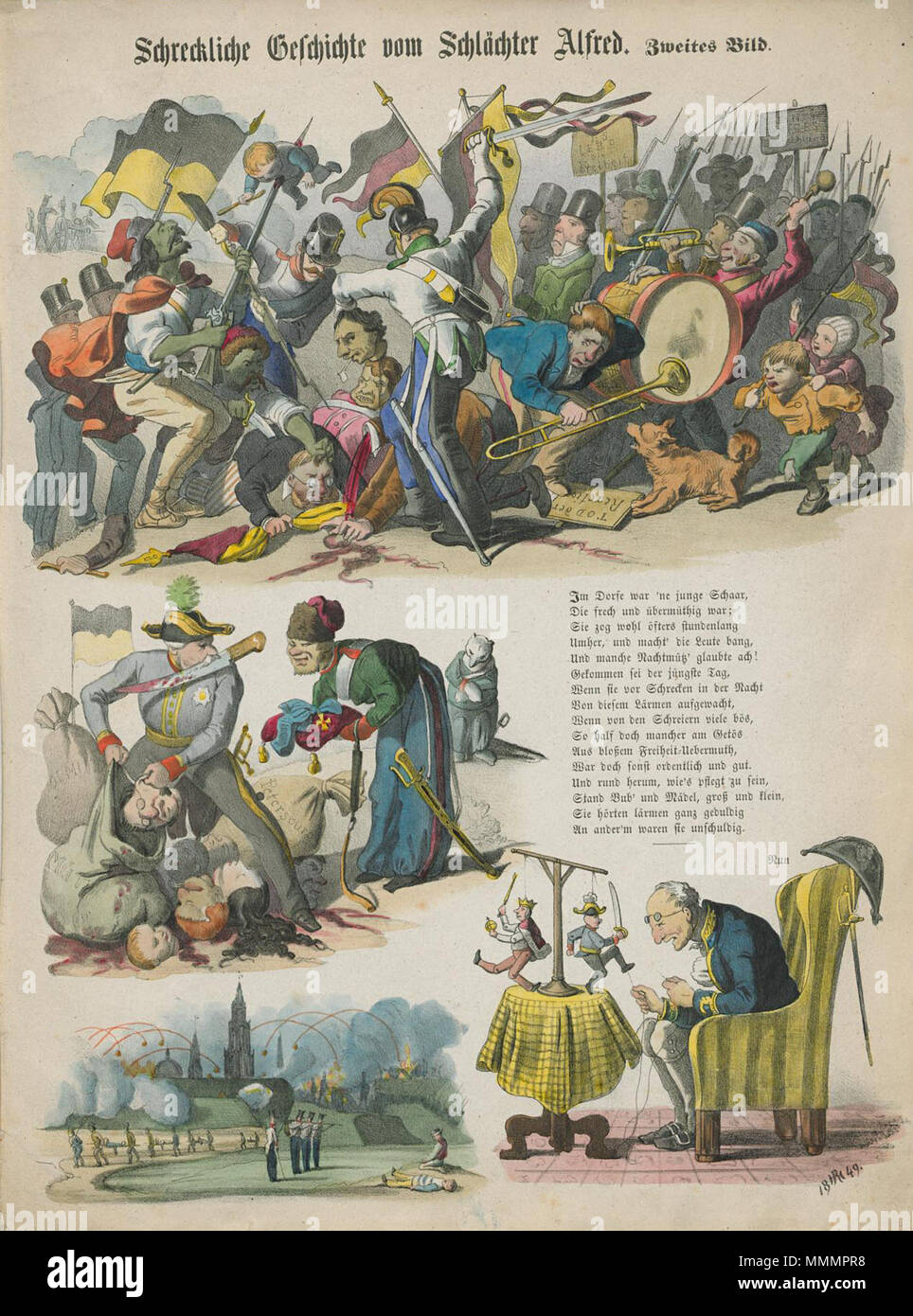 . Deutsch : Die Geschichte vom schreckliche Schlächter Alfred dans Der Politische Struwwelpeter . 1849. Henry Ritter (1816-1853) Noms alternatifs Heinrich Ritter ; h. ritter ; Henry ritter ; Heinrich ritter ; Henri ritter Description German-Canadian peintre et illustrateur Date de naissance/décès 24 MAI 1816 21 décembre 1853 Lieu de naissance/décès Montréal Düsseldorf contrôle d'autorité : Q5727559 : VIAF ?5309486 ULAN : ?500031092 RCAC : ?n88625863 GND : ?116571845 RKD : ?67171 Henry WorldCat Ritter - Die Geschichte vom schreckliche Schlaechter Alfred 2 Banque D'Images