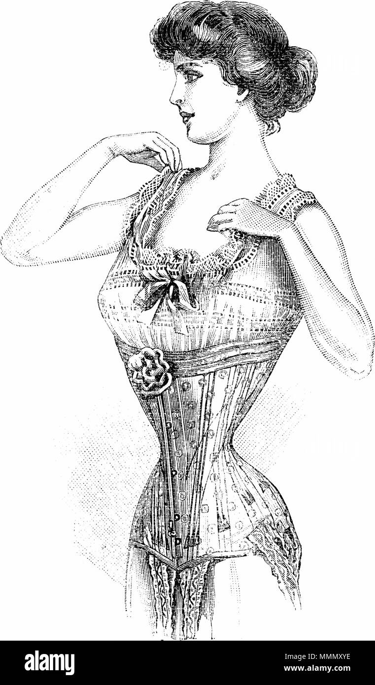 62 AuBonMarcheCorsetsPage1c Banque D'Images