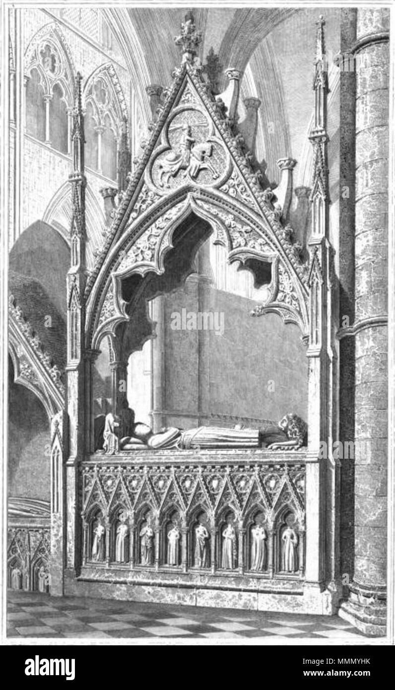 . Anglais : la tombe d'aymer de Valence . 1826. Edward Blore 66 Aymer de Valence Banque D'Images
