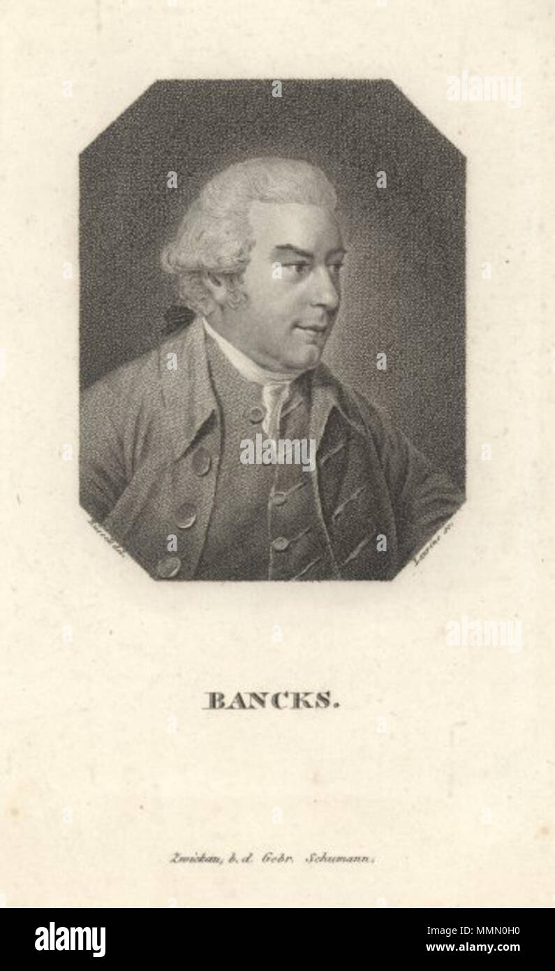 . C'est une image de l'Années 1790 imprimer de Sir Joseph Banks . Années 1790. Pauline Laurens et John Russell (1745-1806). 70 Bancks Banque D'Images