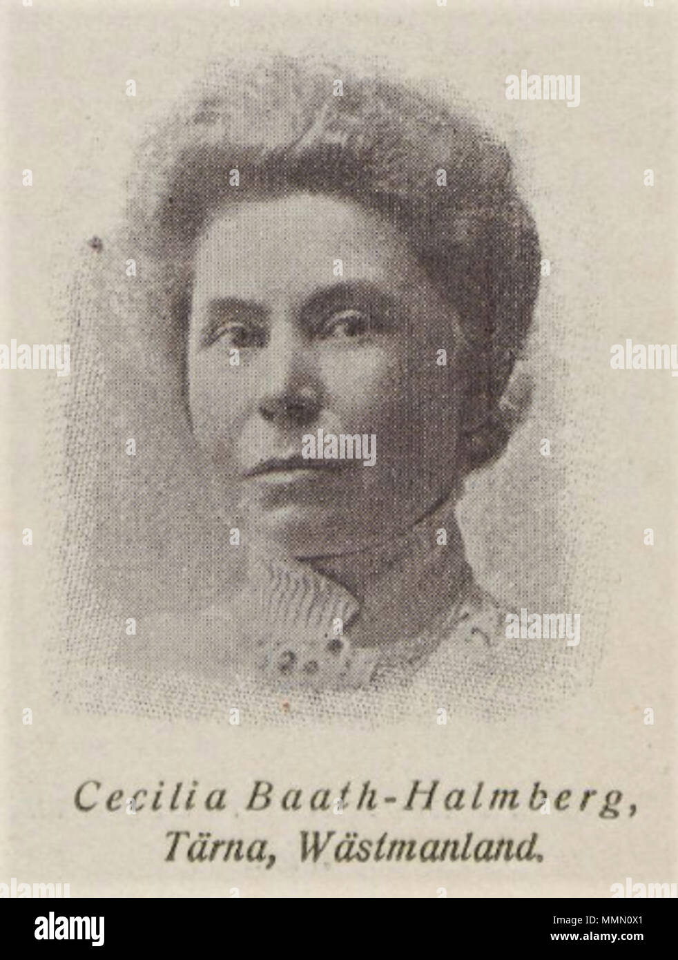 . Sv:Cecilia B + ? + ?e-Holmberg, écrivain suédois Cecilia Baath-Holmberg, ch. 1904 Banque D'Images