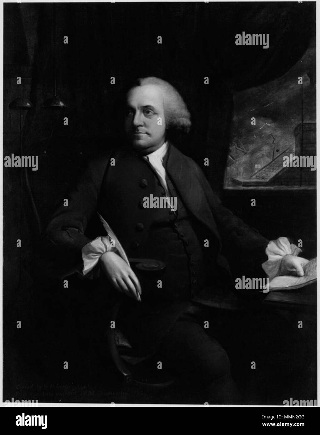 . Benjamin Franklin (1706-1790) . 1855. 79 Benjamin Franklin par George Leslie Dunlop Banque D'Images