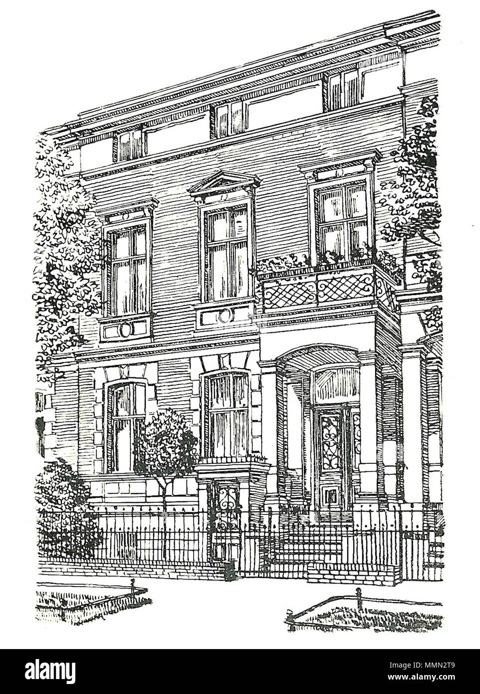 . Anglais : ancienne maison de fraternité étudiante de marchia Corps:Berlin, Englische Straße 14 Deutsch : Früheres Haus des corps de:Marchia Berlin, Englische Straße 14 . avant 1910. Inconnu 81 Berlin Marchia - Haus Banque D'Images