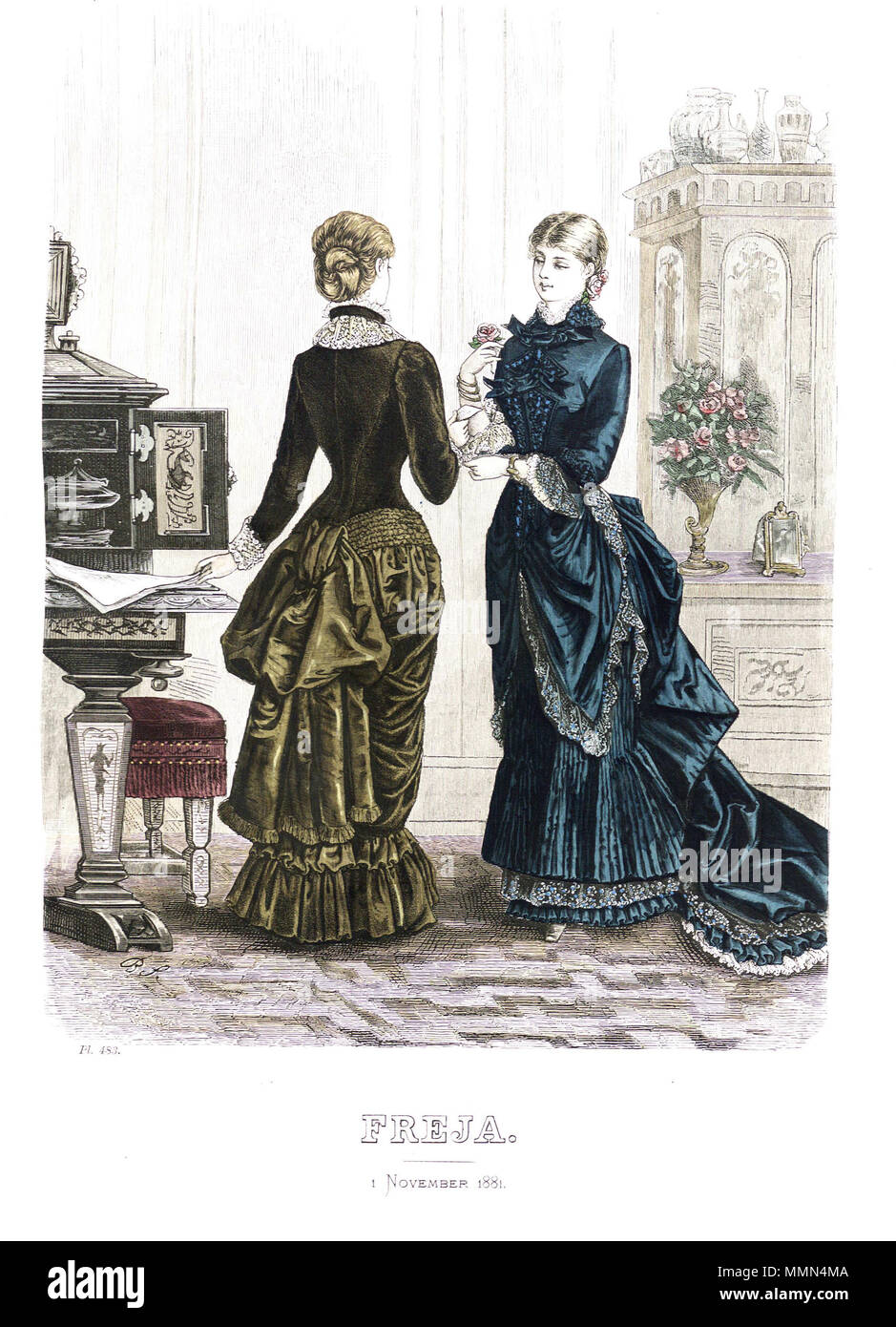 . Svenska : Kl + ? ; ce site fonctionne avec Frisyr Spets ; bande ; ; Blommor . Remarque : à des fins documentaires la description initiale fournie par le Nordiska museet a été retenu. Corrections des faits et d'autres descriptions sont encouragés séparément de la description initiale. En outre, des erreurs peuvent être signalées sur cette page. Freja : illustrerad modetidning 1881 skandinavisk, illustration n°20. Freja  +- illustrerad modetidning 1881 skandinavisk, illustration n°20 Banque D'Images