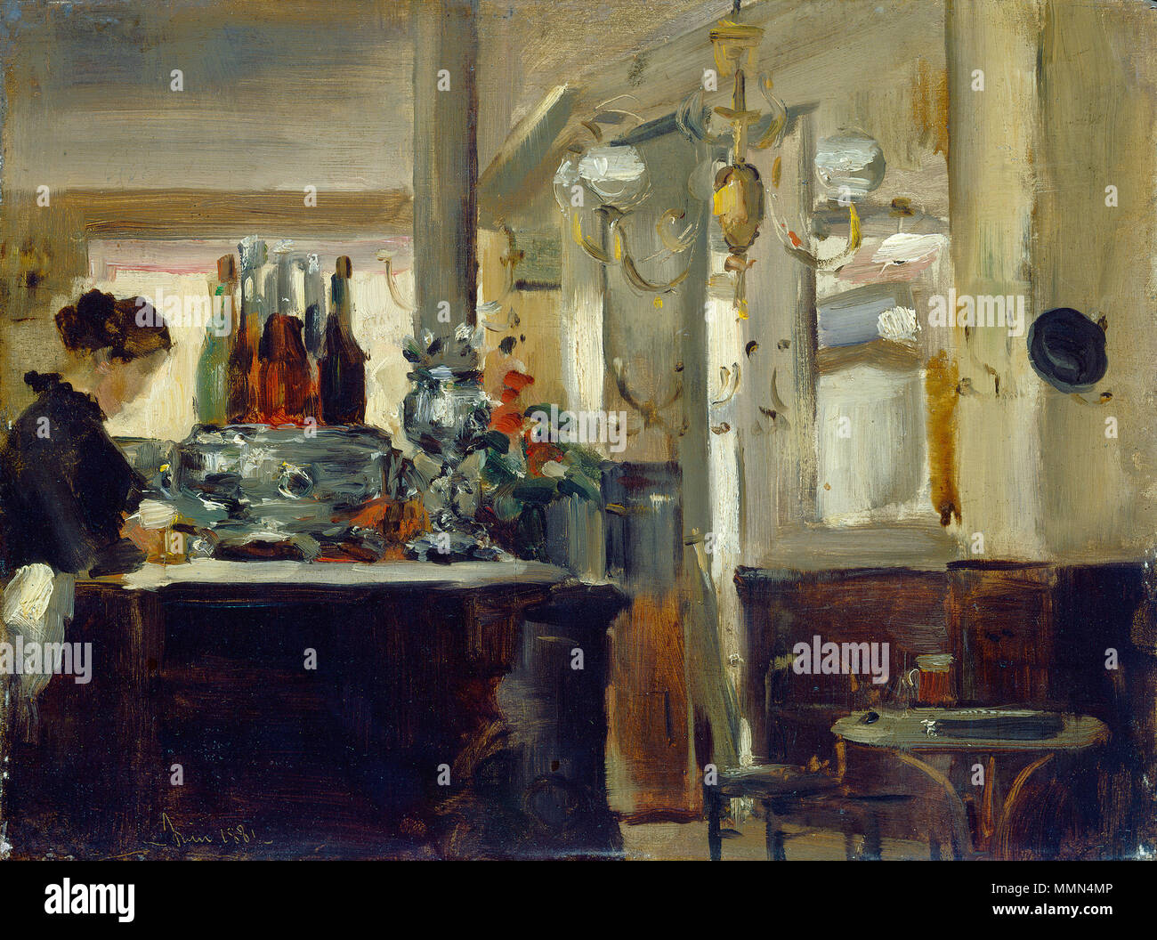 G-001625-20120801.jpg les modèles d'Edouard Manet, Bon Bock Café, , 1881, huile sur bois, Ailsa Mellon Bruce Collection 90 Bon Bock Café G-001625-20120801 Banque D'Images