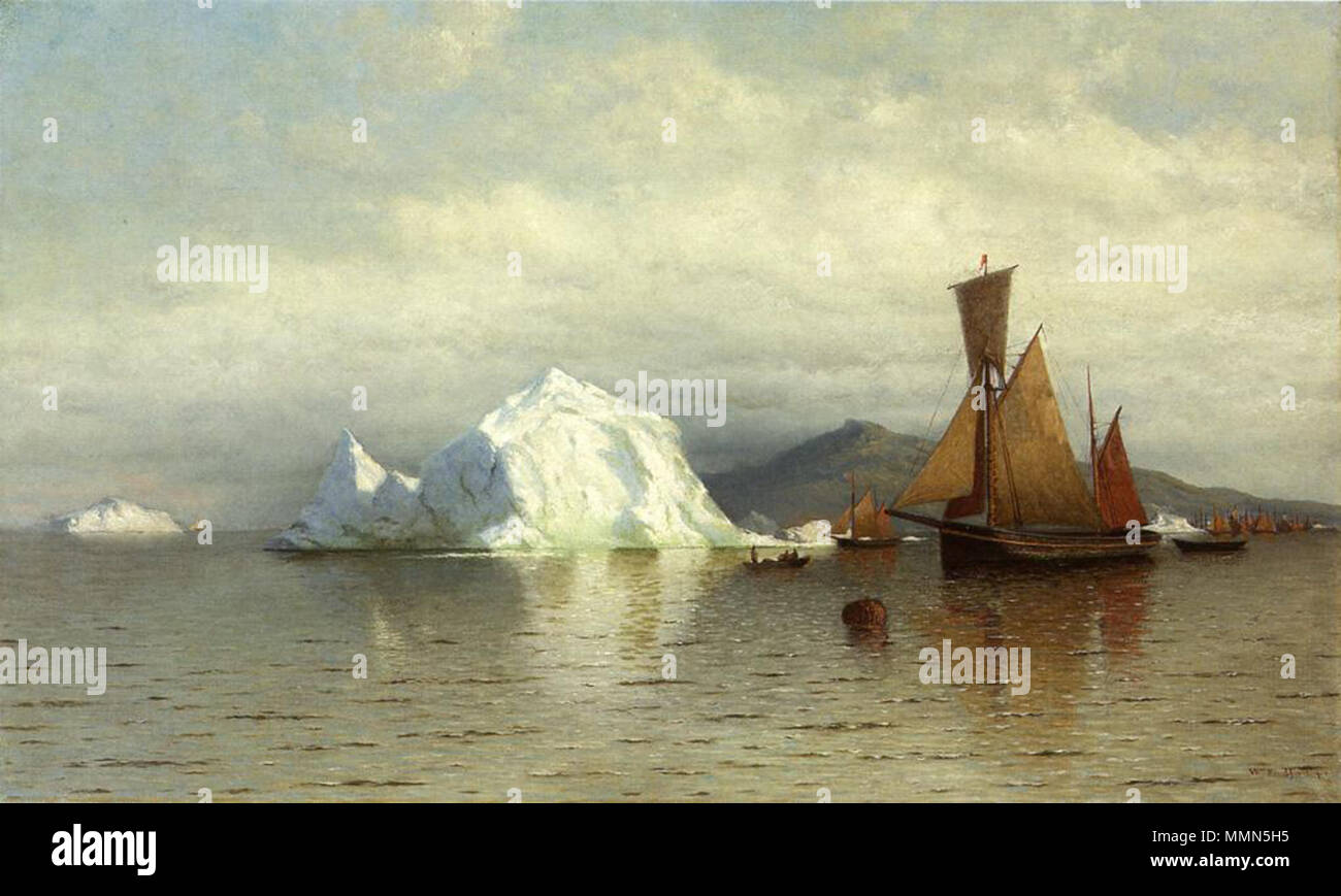 Anglais : Labrador Bateaux de pêche près de Cape Charles . 1860. William Bradford 95 bateaux de pêche au Labrador, près de Cape Charles 1862 Banque D'Images